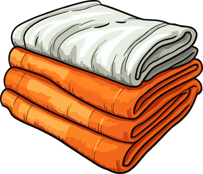 AI generated towel illustration isolated on transparent background. png