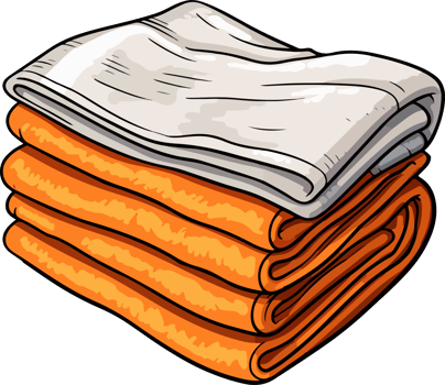 AI generated towel illustration isolated on transparent background. png