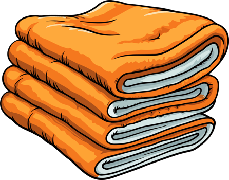 AI generated towel illustration isolated on transparent background. png