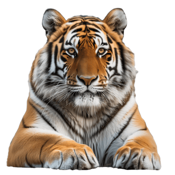 AI generated Amur wild tiger isolated image png