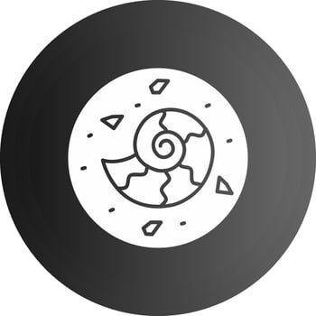 Fossil Solid black Icon vector