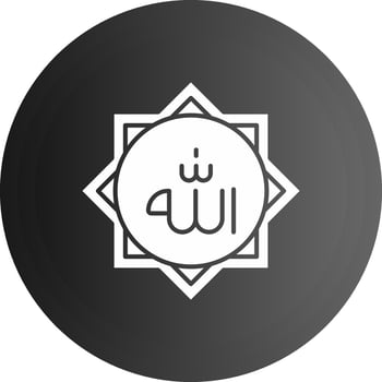 Allah Solid black Icon vector