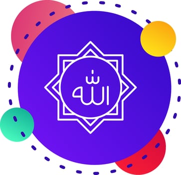 Allah Abstrat BG Icon vector