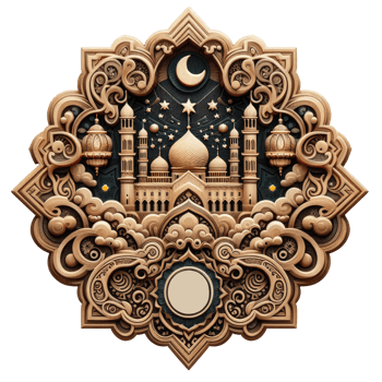AI generated islamic symbol and logo representing the festive spirit of islamic event and celebration png