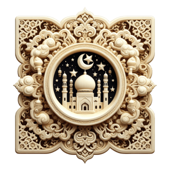 AI generated islamic symbol and logo representing the festive spirit of islamic event and celebration png