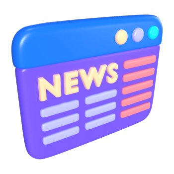 Internet News 3D Illustration Icon png