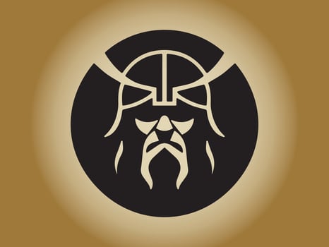 Viking logo design icon symbol vector illustration