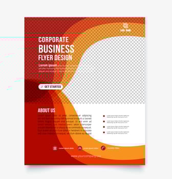Corporate business flyer design template. vector