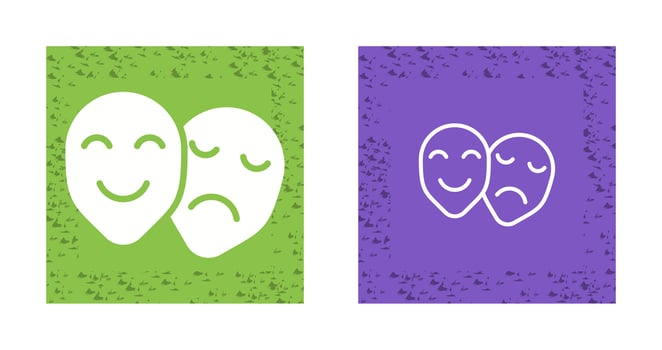Theatre masks Vector Icon