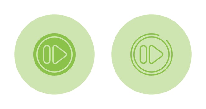 Fast Forward Button Vector Icon