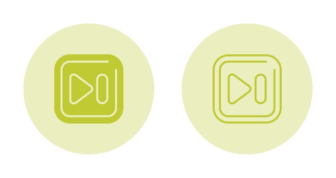 Next Track Square Vector Icon