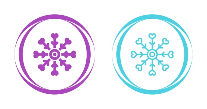 Love snowflake Vector Icon