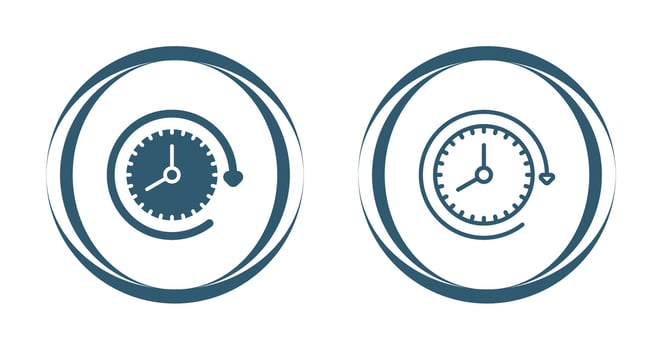 Clock with arrow Vector Icon