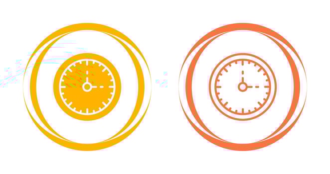 Clock Three Vector Icon