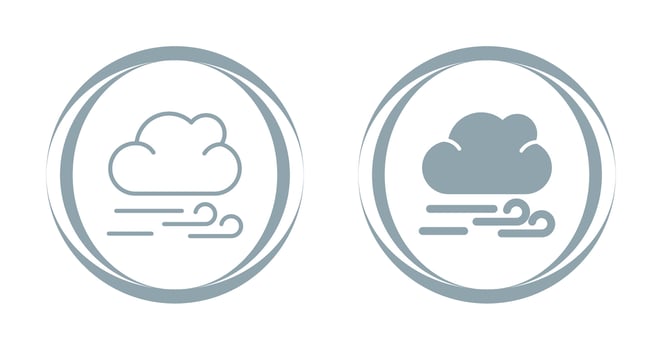 Windy Vector Icon