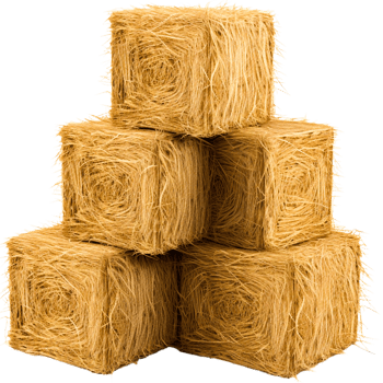 AI generated Stacked hay bales after the harvest winter fodder for animals png