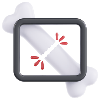 3D x ray icon on transparent background png