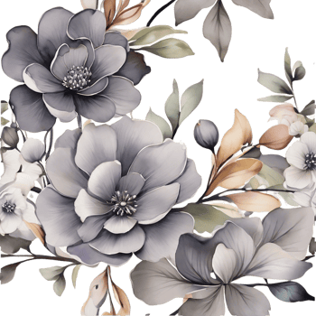 AI generated Floral flower desitn, Digital oilpainted floral pattern, Glitter flower design, Embossed flower pattern, Glossy flower painting png