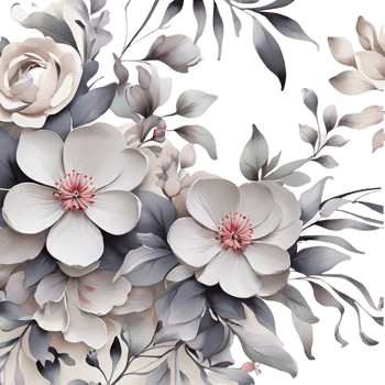 AI generated Floral flower desitn, Digital oilpainted floral pattern, Glitter flower design, Embossed flower pattern, Glossy flower painting png