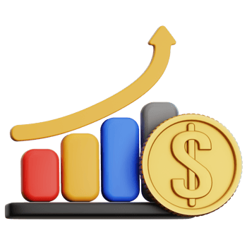 Stock Market 3D Illustration for web, app, infographic, etc png