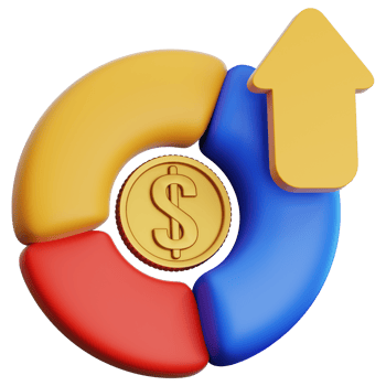 Investment 3D Illustration for web, app, infographic, etc png