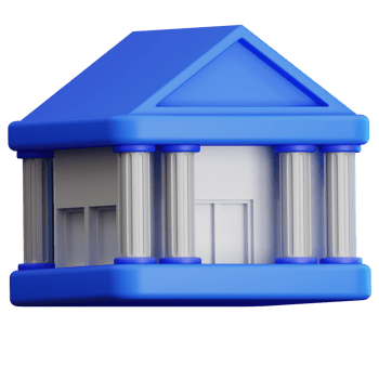 Bank 3D Illustration for web, app, infographic, etc png