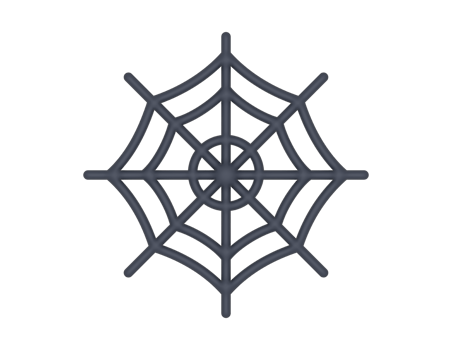 a 3d Halloween Spider Web on a transparent background png