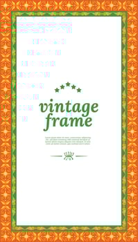Luxury border layout indonesian pattern for social media post or banner vector
