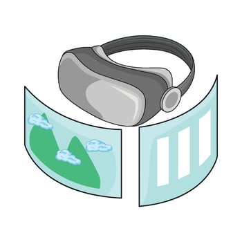 illustration of virtual reality vector