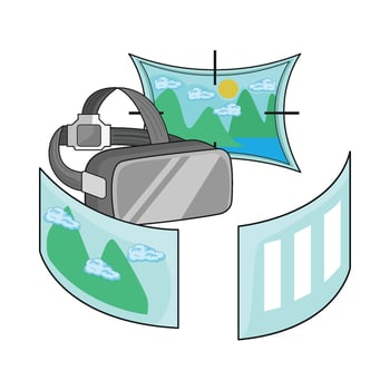 illustration of virtual reality vector