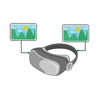 illustration of virtual reality vector