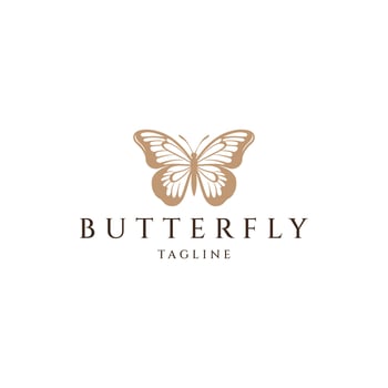 AI generated Butterfly logo icon design vector