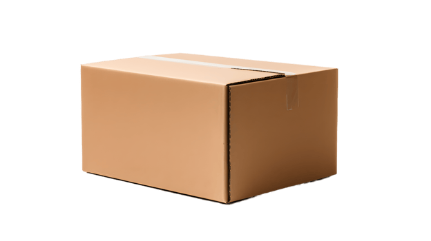AI generated Cardboard box isolated, Mockup png