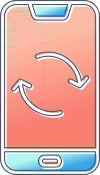 Smartphone Data Sync Vector Icon