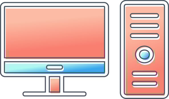 Computer Vector Icon