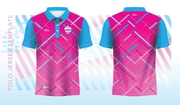 blue pink abstract background and pattern for polo jersey sport design template vector