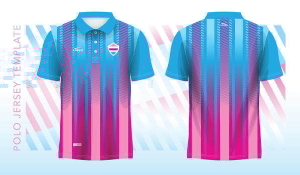 blue pink abstract background and pattern for polo jersey sport design template vector