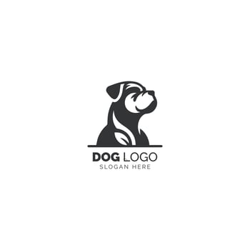 Dog Logo Design Depicting a Stylized Dog Silhouette for a Brand Identity vector