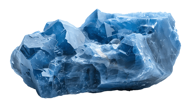 AI generated Blue color stone on a transparent background. Stone png
