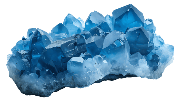 AI generated Blue color stone on a transparent background. Stone png