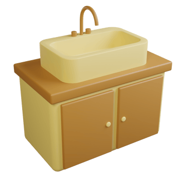 3D Illustration of Bathroom Cabinet png