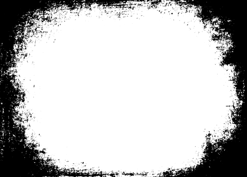 Grunge border texture background. Abstract frame overlay. PNG graphic illustration with transparent background.