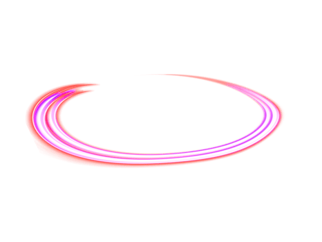 Glowing neon spiral circle. Realistic round light flares. Neon color glowing circle sparkling particles. Luminous glowing speed lines. Glowing neon light effect. Abstract motion line. Light trail wave png