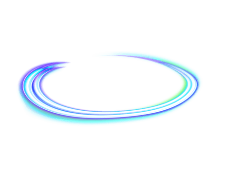 Glowing neon spiral circle. Realistic round light flares. Neon color glowing circle sparkling particles. Luminous glowing speed lines. Glowing neon light effect. Abstract motion line. Light trail wave png