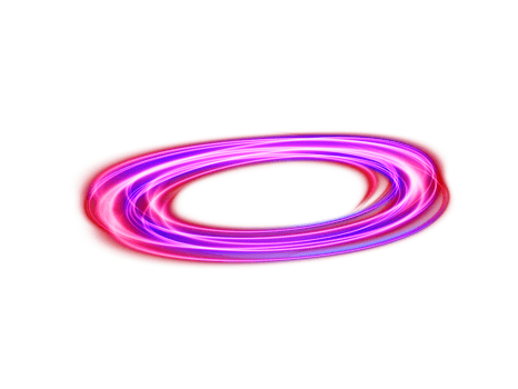 Glowing neon spiral circle. Realistic round light flares. Neon color glowing circle sparkling particles. Luminous glowing speed lines. Glowing neon light effect. Abstract motion line. Light trail wave png