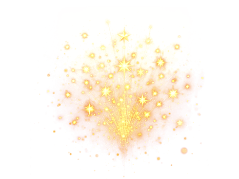 Gold glitter circle of light shine sparkles and golden spark particles in circle frame on black background. Yellow magic stars glow, firework confetti of glittery ring shimmer png