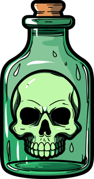 AI generated Poison bottle clipart design illustration png