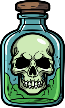 AI generated Poison bottle clipart design illustration png