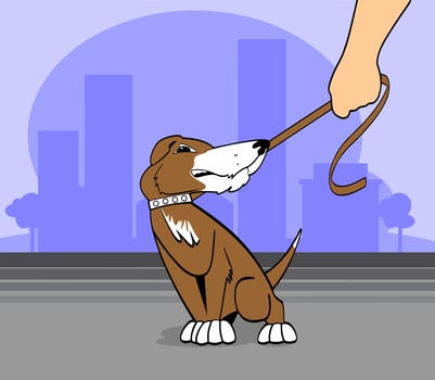 Angry pet dog illustration vector