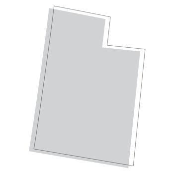 Utah state map. Map of the U.S. state of Utah. png